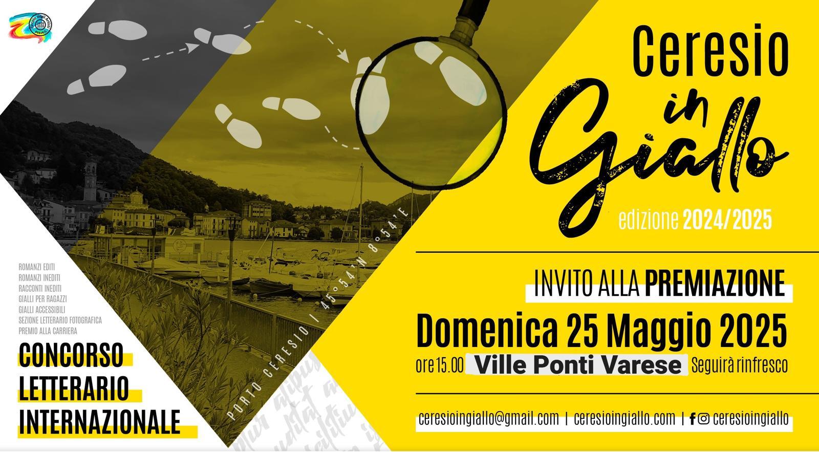 concorso letterario nazionale ceresio in giallo 2025